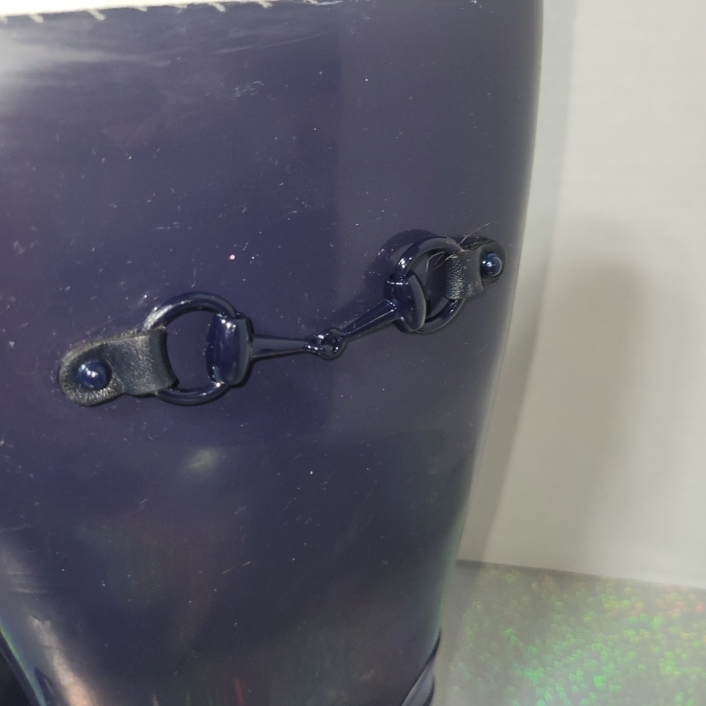 Gucci Horsebit 1955 Blue & White Rubber Rainboots Sz: 5 - Picture 2 of 9